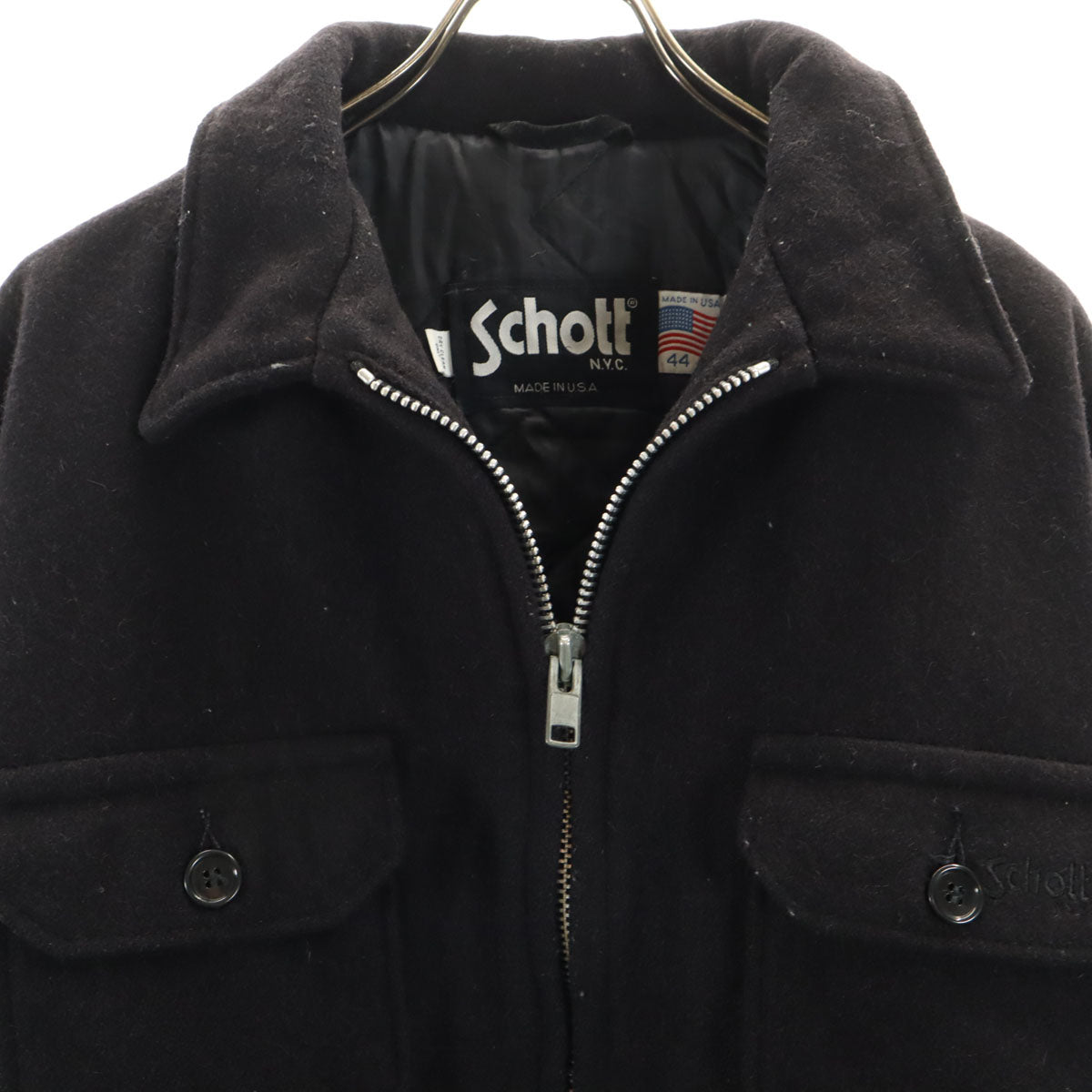 schott ショット USA製 ジャケット 44 ネイビー系 メンズ