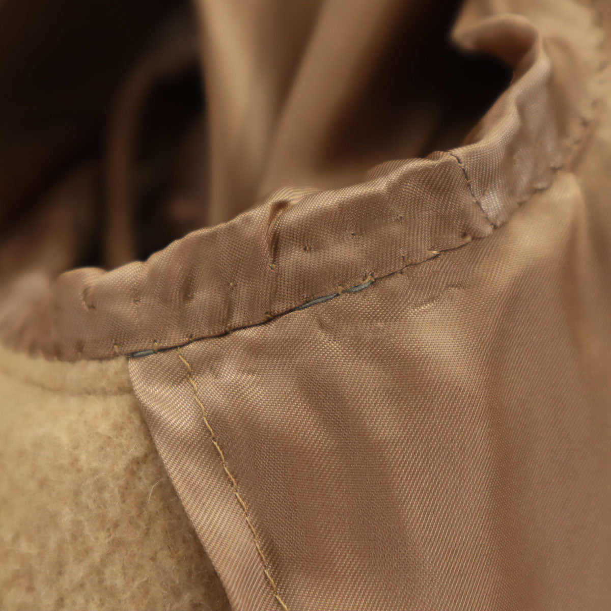 suadeo スアデオ 日本製 ウールブレンド ピーコート 36 キャメル レディース