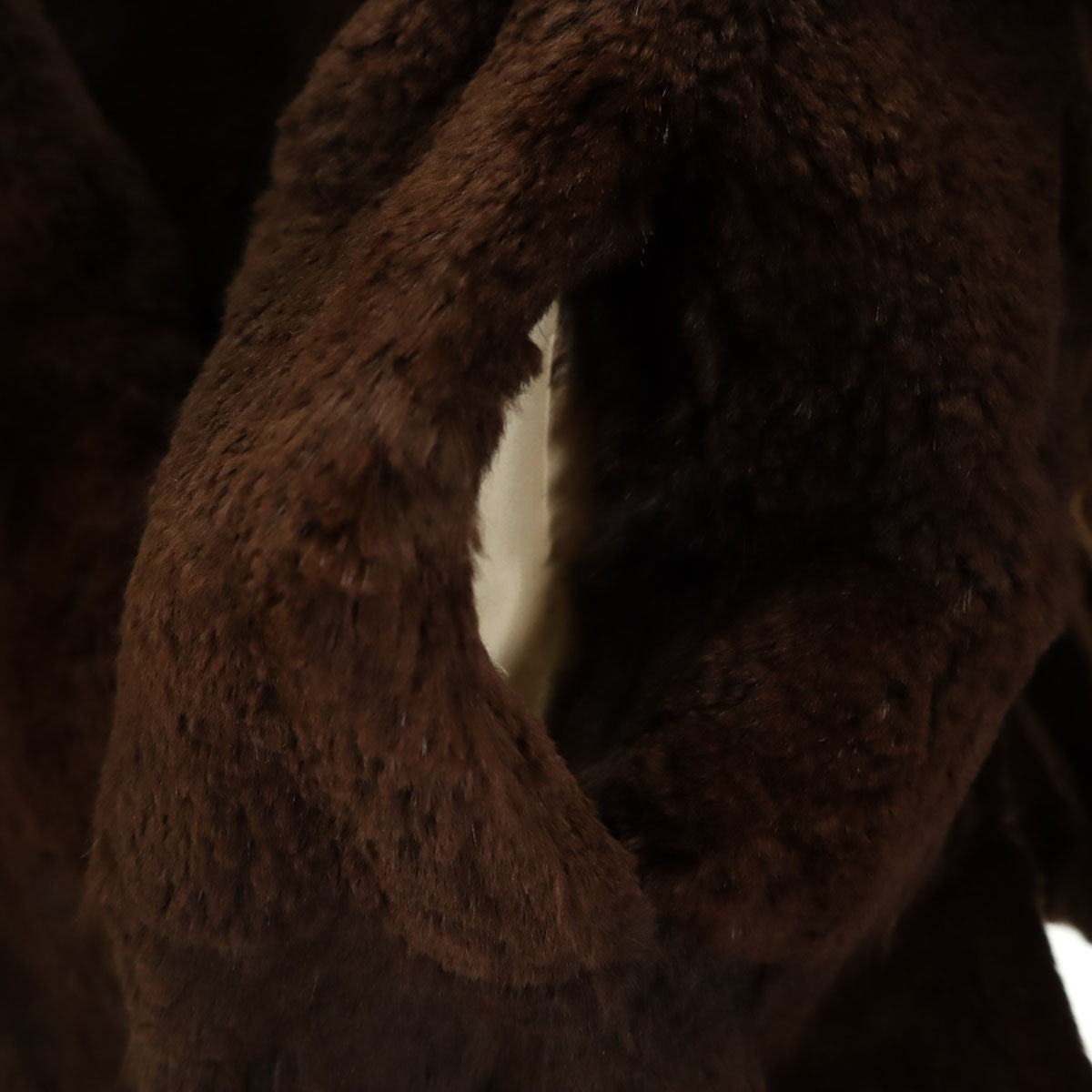 毛皮コート ブラウン レディース