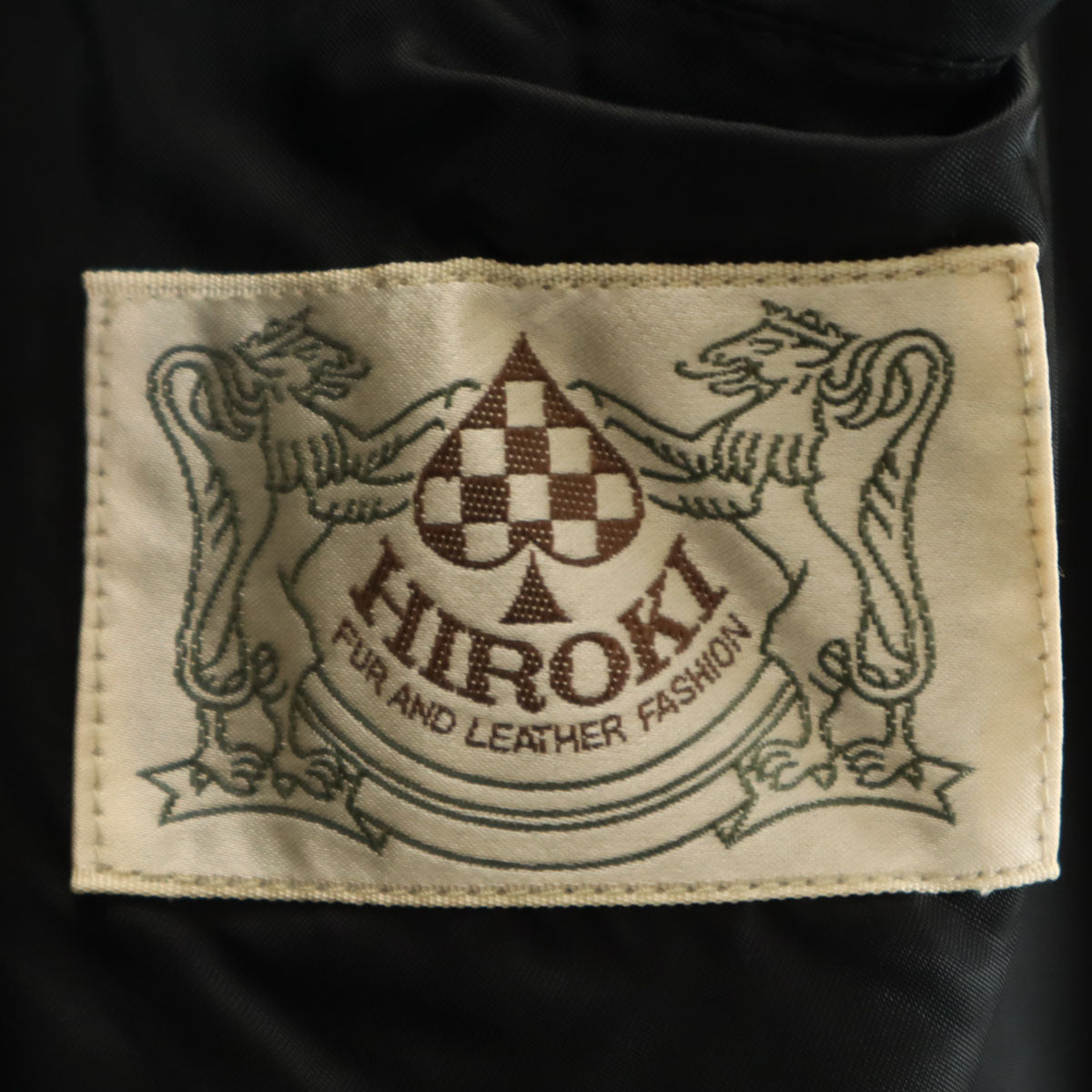 HIROKI ヒロキ 毛皮コート 50 ブラック メンズ