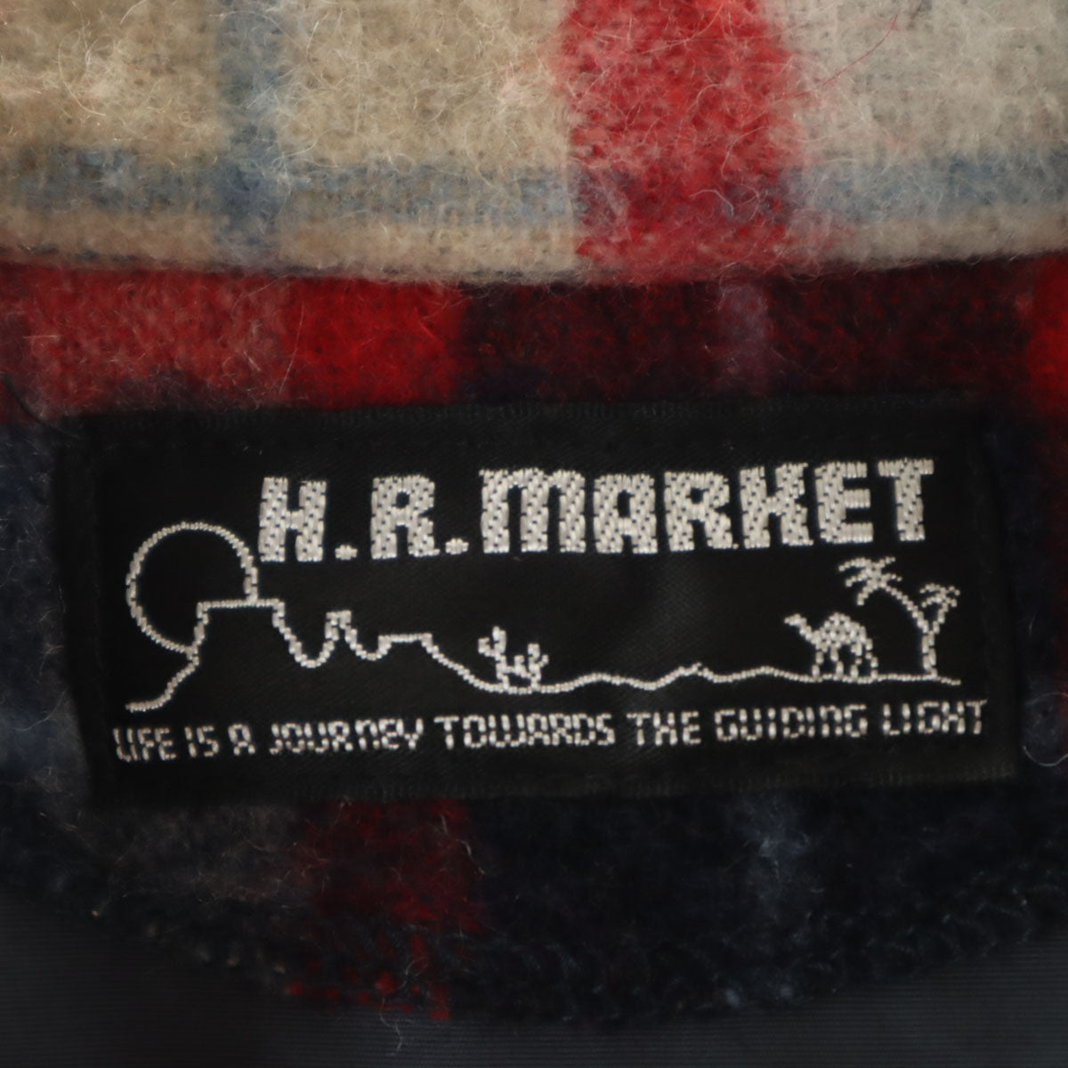 HOLLYWOOD RANCH MARKET ハリウッドランチマーケット 日本製 チャック柄 シャツジャケット レッド メンズ