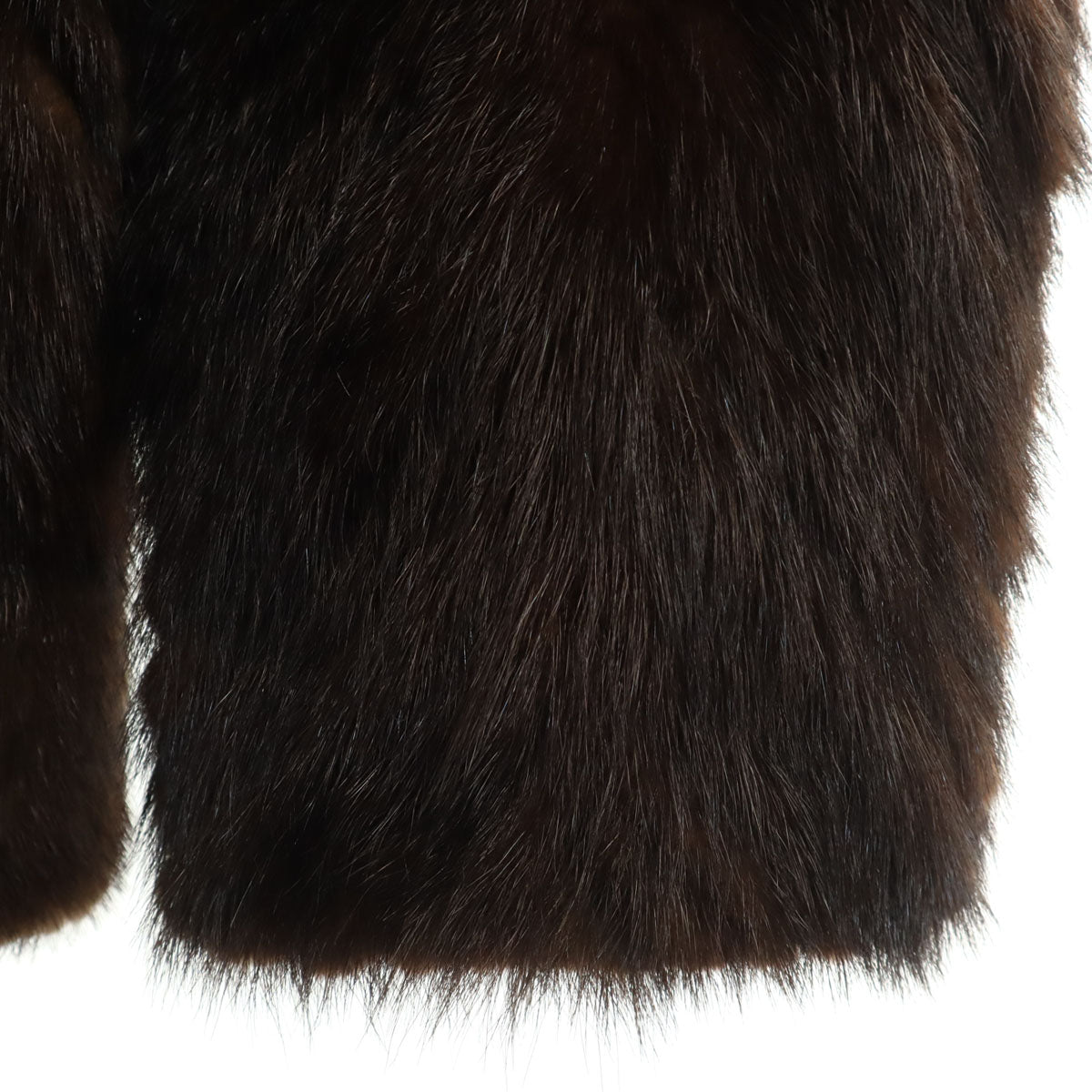 美品 EMBA エンバ 日本製 毛皮コート 11-66 ブラウン レディース