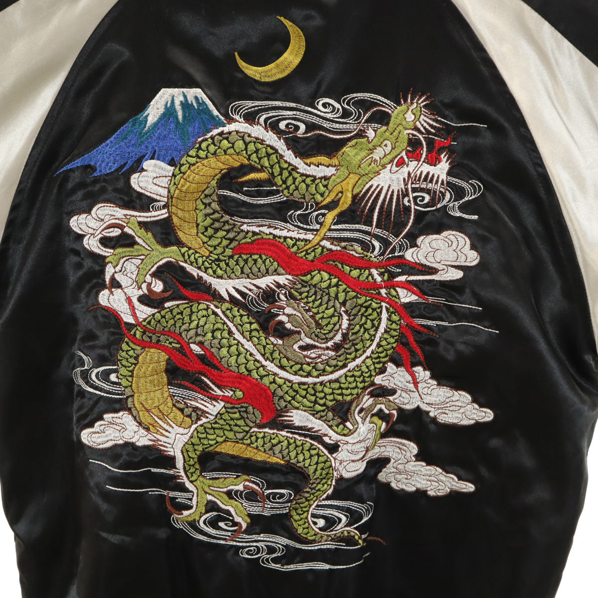 光玄 バック 龍刺繍 スカジャン M ブラック 中綿 和柄 メンズ