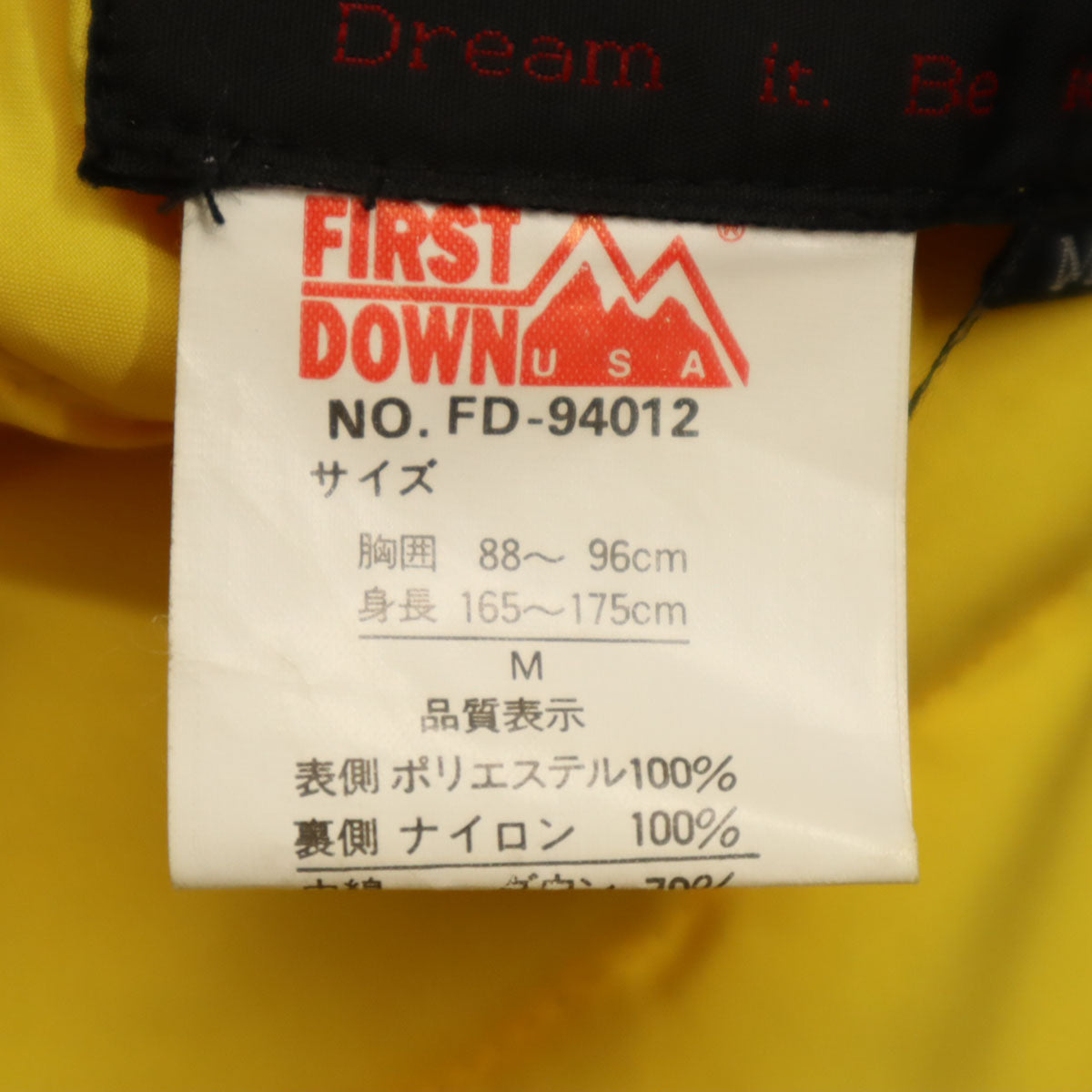 FIRSTDOWN ファーストダウン リバーシブル ダウンジャケット M ブラック メンズ