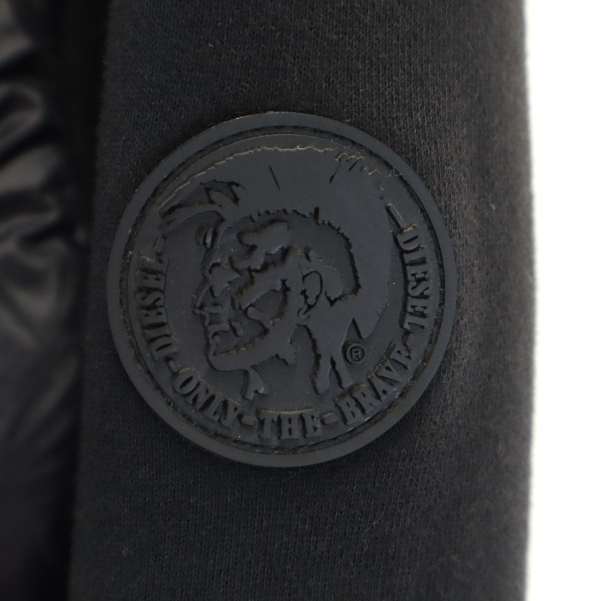 DIESEL ディーゼル 長袖 キルティング切替 ジップパーカー L ブラック メンズ