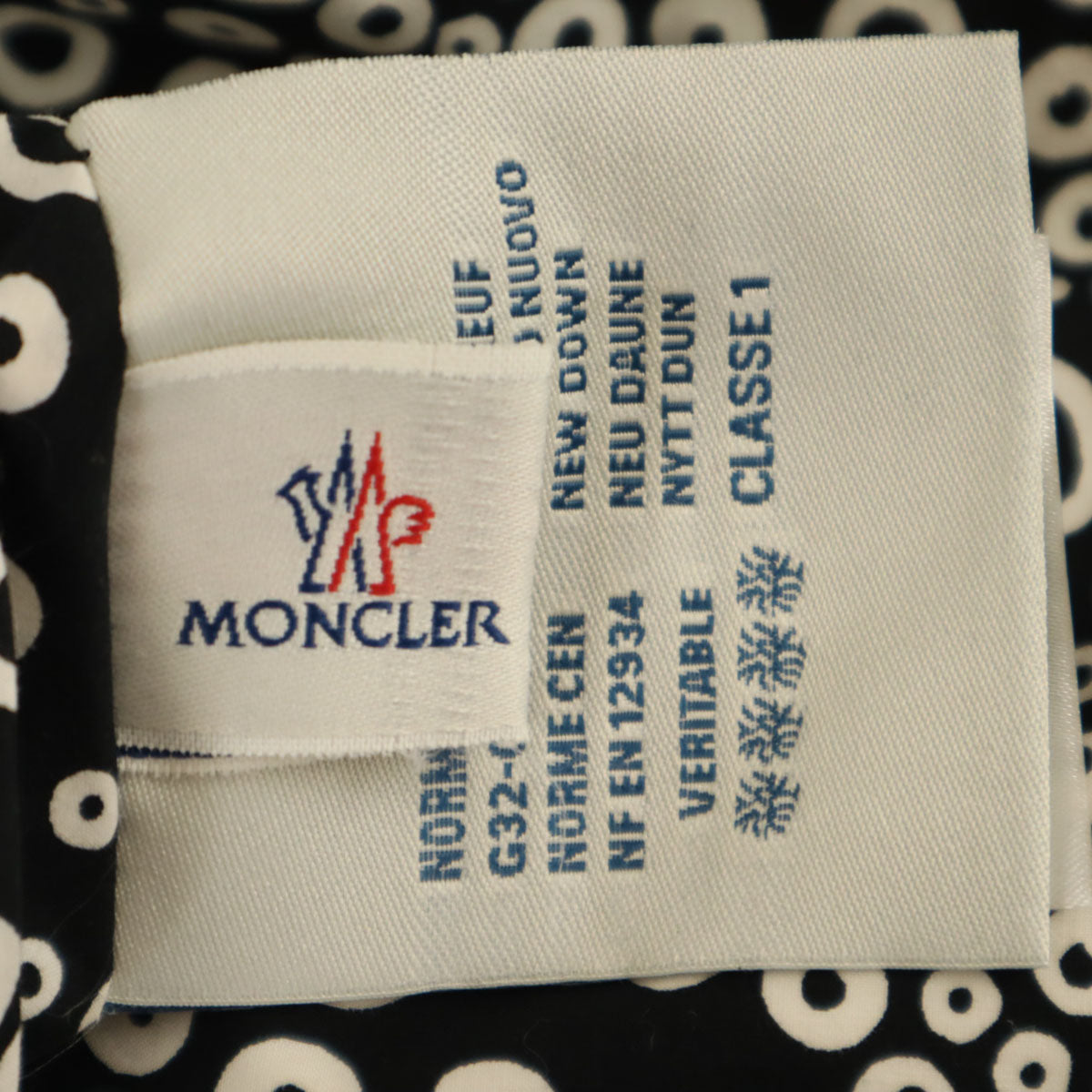 MONCLER モンクレール 10 CORSO COMO ディエチ コルソコモ コラボ イタリア製 サークル柄 2WAY ダウンジャケット ブラック バッグ付き レディース