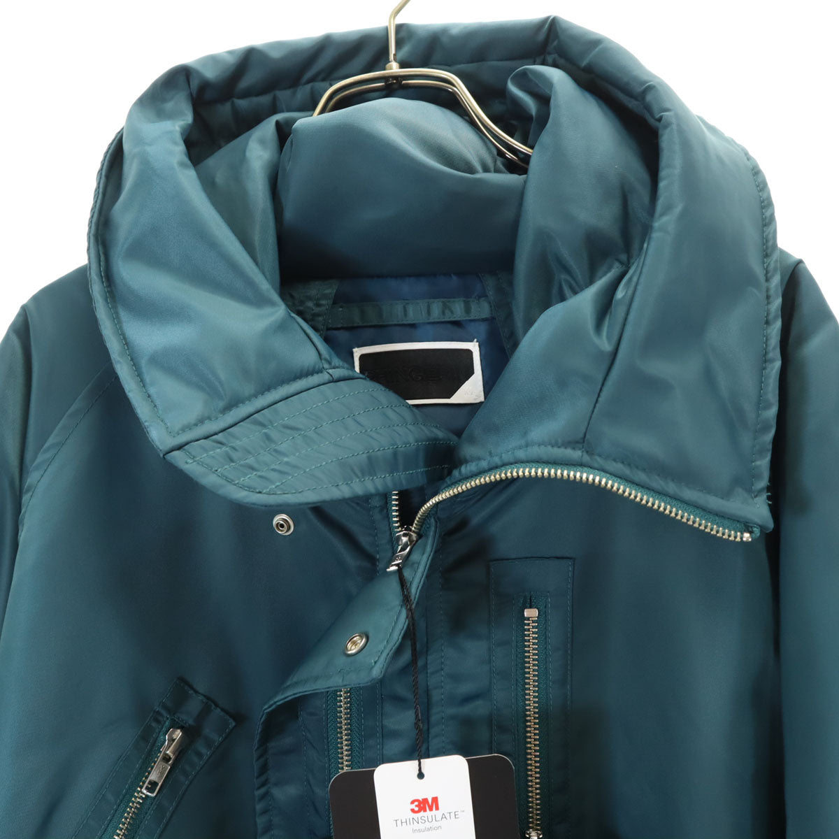 未使用 PHINGERIN フィンガリン 24AW エレベーションシリーズ フーデッド ボンバー ジャケット XL 青緑系 中綿 メンズ