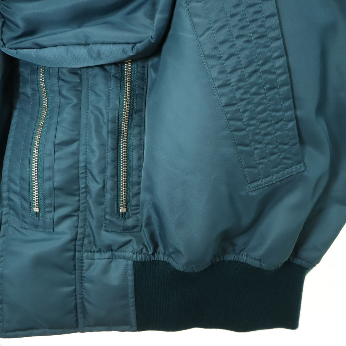 未使用 PHINGERIN フィンガリン 24AW エレベーションシリーズ フーデッド ボンバー ジャケット XL 青緑系 中綿 メンズ