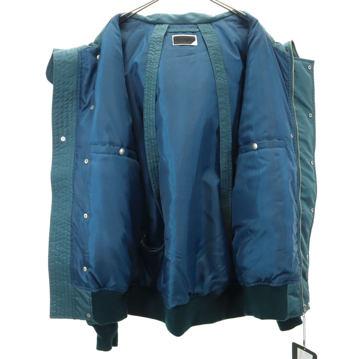 未使用 PHINGERIN フィンガリン 24AW エレベーションシリーズ フーデッド ボンバー ジャケット XL 青緑系 中綿 メンズ