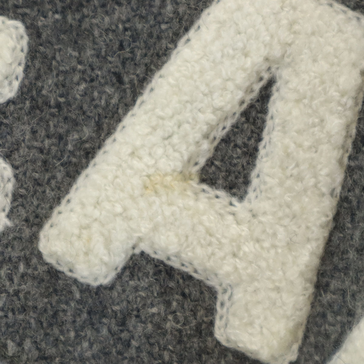 HAI SPORTING GEAR ハイスポーティングギア 牛革レザー切替 スタジャン M グレー イッセイミヤケ メンズ