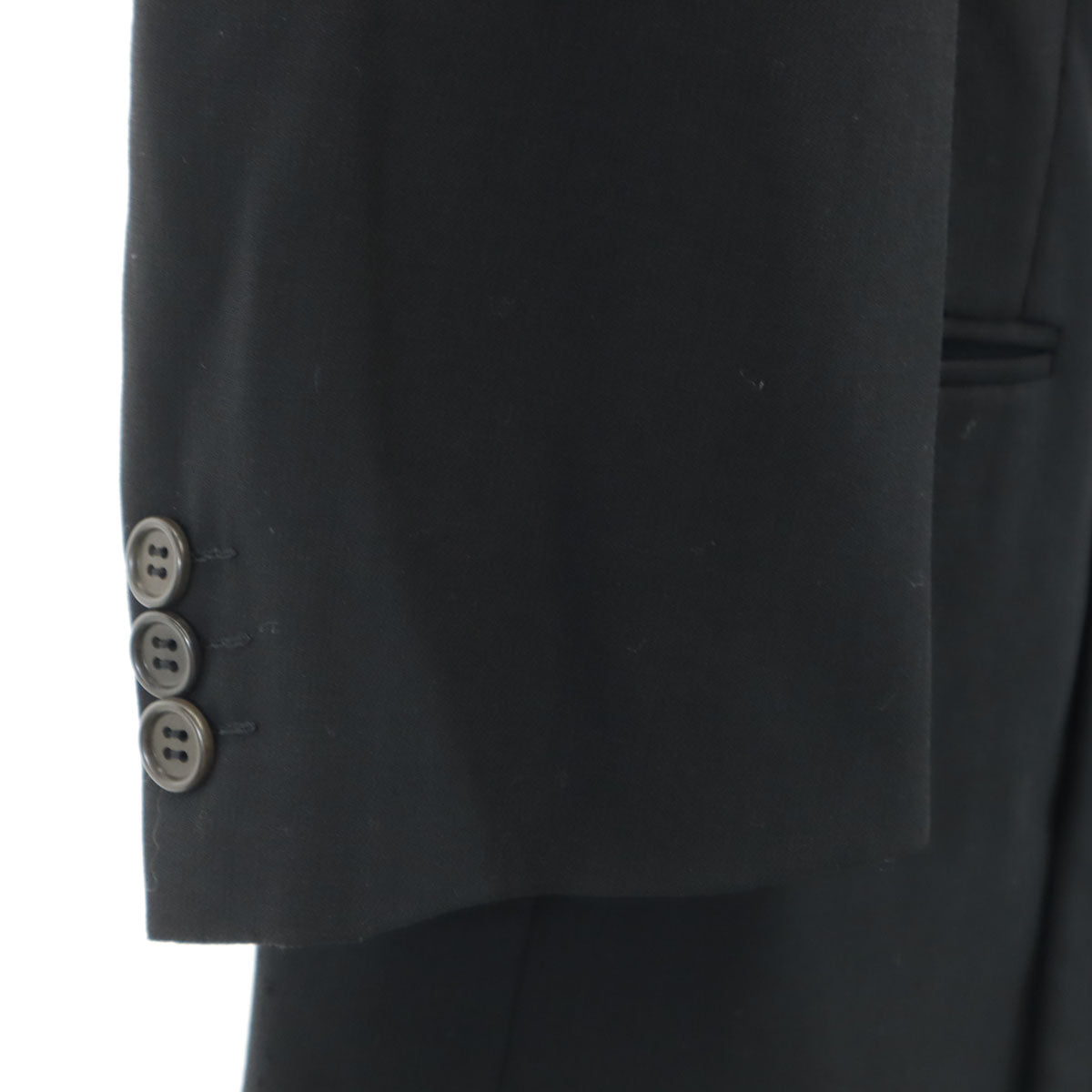 GIORGIO ARMANI ジョルジオアルマーニ イタリア製 テーラードジャケット 上下 セットアップ 50 ブラック メンズ