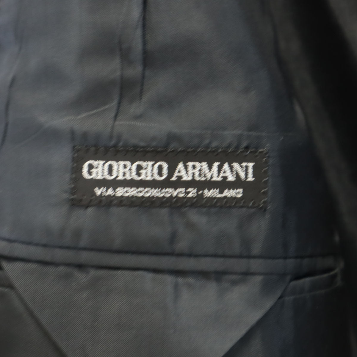 GIORGIO ARMANI ジョルジオアルマーニ イタリア製 テーラードジャケット 上下 セットアップ 50 ブラック メンズ