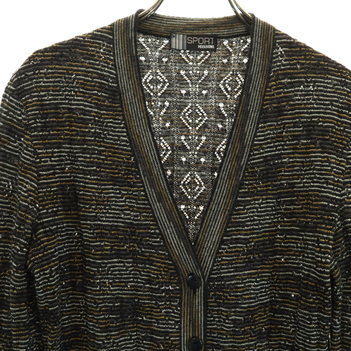 MISSONI SPORT ミッソーニ スポーツ 長袖 ニット カーディガン 上下 セットアップ 40 グレー系 レディース