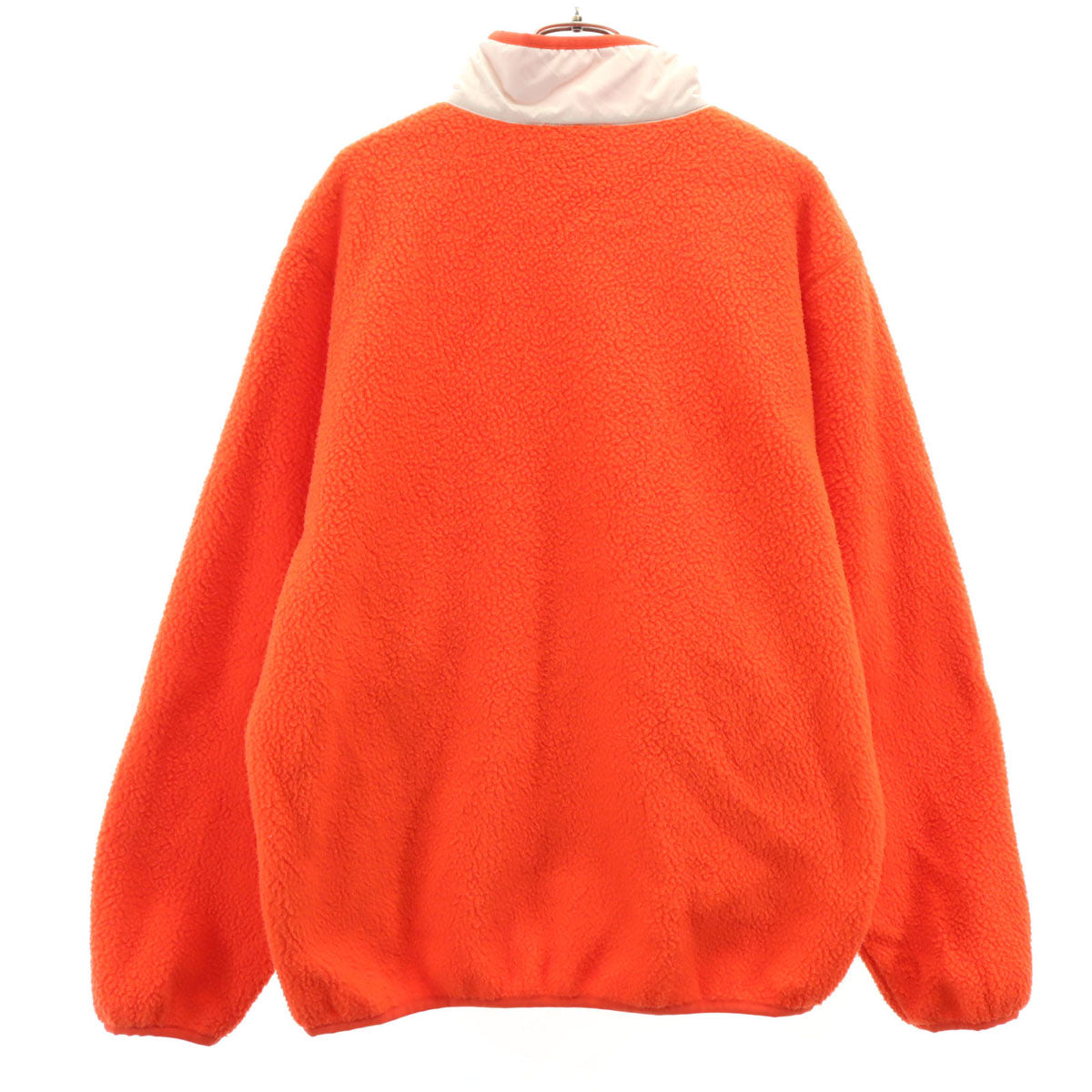 adidas アディダス トレフォイルロゴ フリースジャケット S ネオンオレンジ メンズ