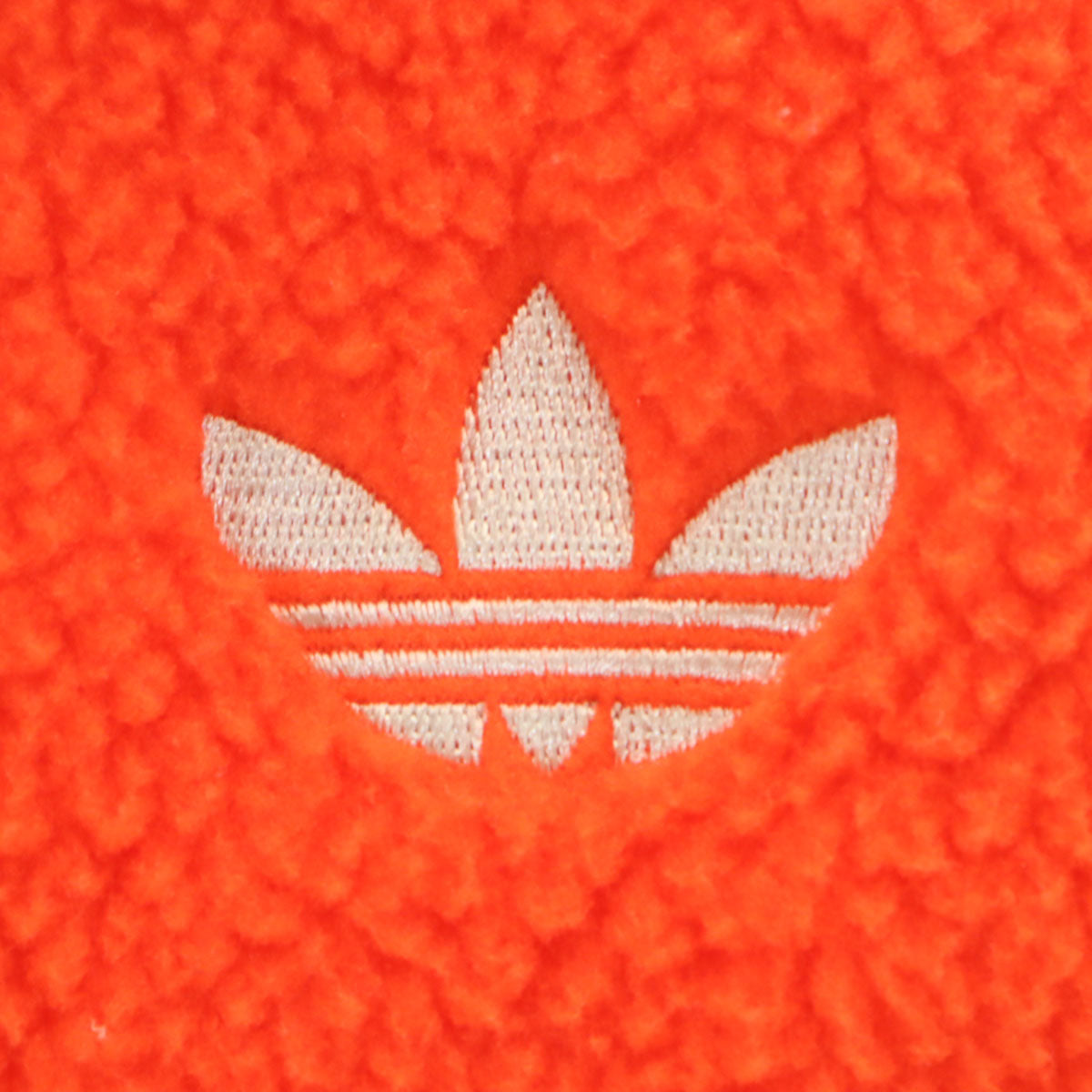 adidas アディダス トレフォイルロゴ フリースジャケット S ネオンオレンジ メンズ