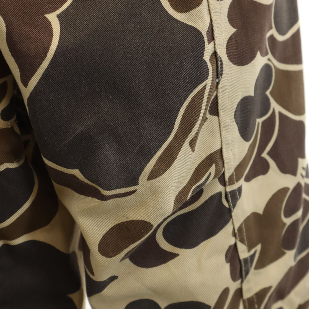 DUCK BAY 80s 90s 韓国製 オールド 総柄 ライナー付き ハンティングジャケット M ブラウン系 メンズ