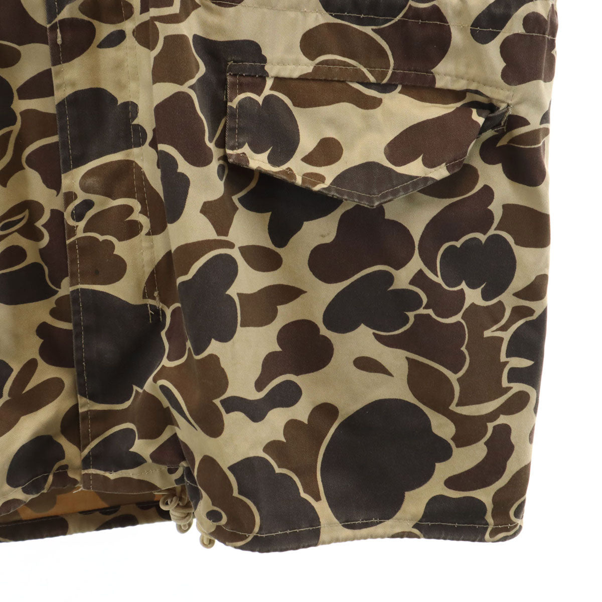 DUCK BAY 80s 90s 韓国製 オールド 総柄 ライナー付き ハンティングジャケット M ブラウン系 メンズ