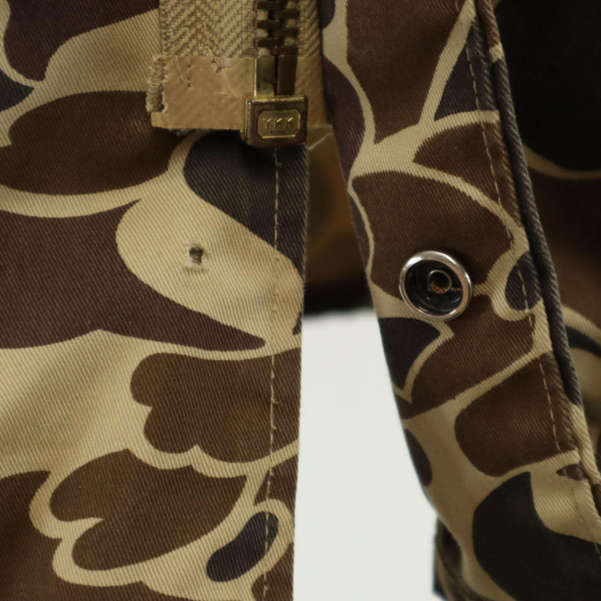 DUCK BAY 80s 90s 韓国製 オールド 総柄 ライナー付き ハンティングジャケット M ブラウン系 メンズ