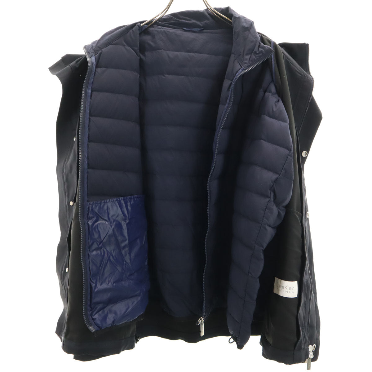 Calvin klein カルバンクライン PLATINUM ジャケット 38 ダークネイビー 3way メンズ