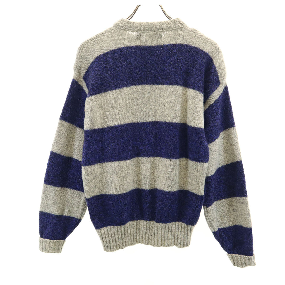 FIELDMASTER フィールドマスター 90s 00s USA製 オールド ボーダー柄 長袖 セーター M グレー ニット メンズ
