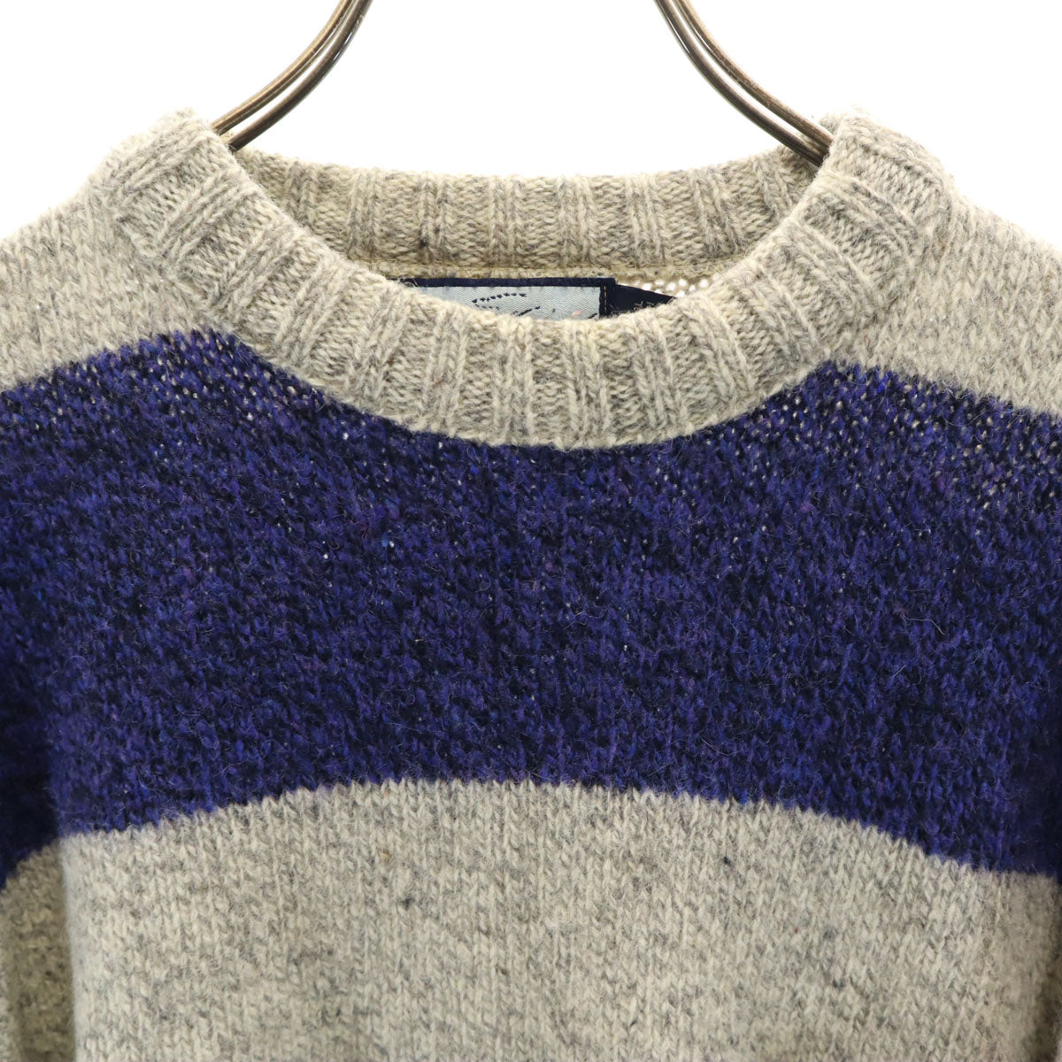 FIELDMASTER フィールドマスター 90s 00s USA製 オールド ボーダー柄 長袖 セーター M グレー ニット メンズ