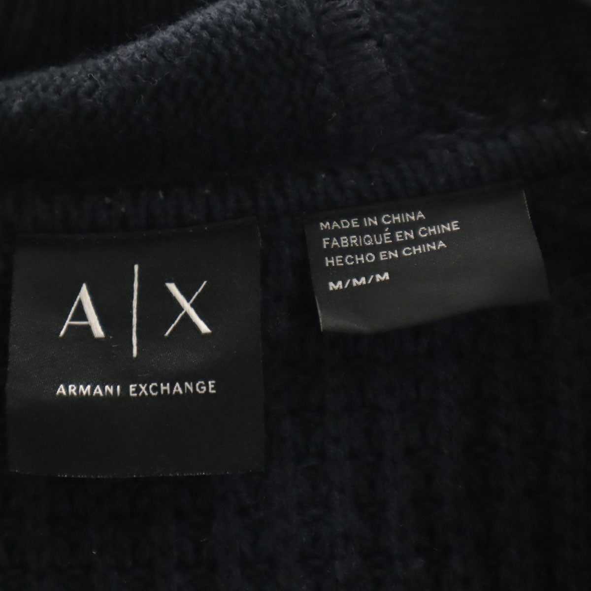 ARMANI EXCHANGE アルマーニエクスチェンジ 長袖 フーデット ニットカーディガン M ネイビー レディース