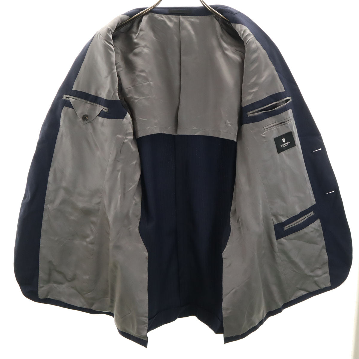 BLACK LABEL CRESTBRIDGE ブラックレーベルクレストブリッジ 日本製 ウール スーツ 上下 セットアップ 42L ネイビー 三陽商会 メンズ