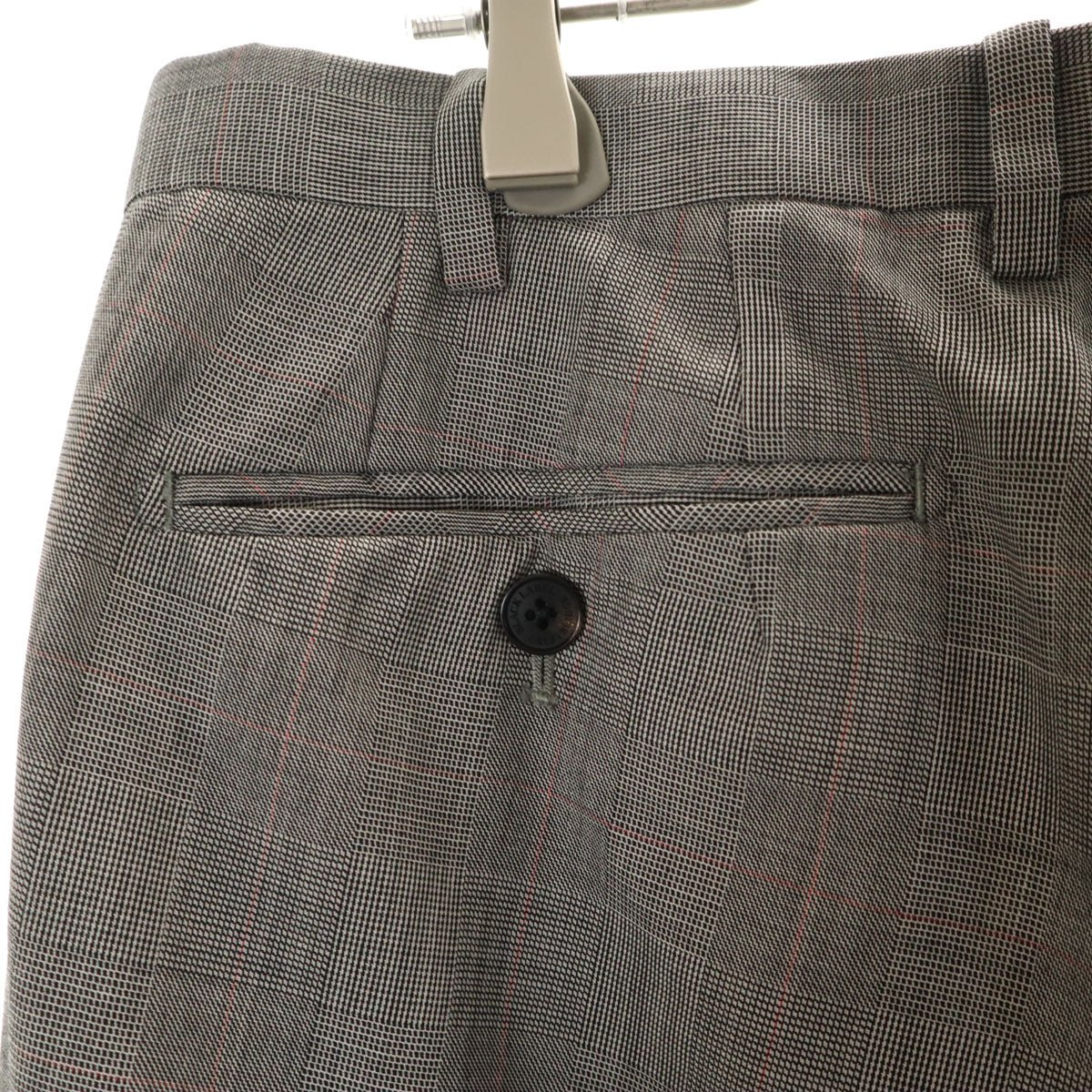 BLACK LABEL CRESTBRIDGE ブラックレーベルクレストブリッジ 日本製 ウール チェック柄 スーツ 上下 セットアップ 40L グレー 三陽商会 メンズ