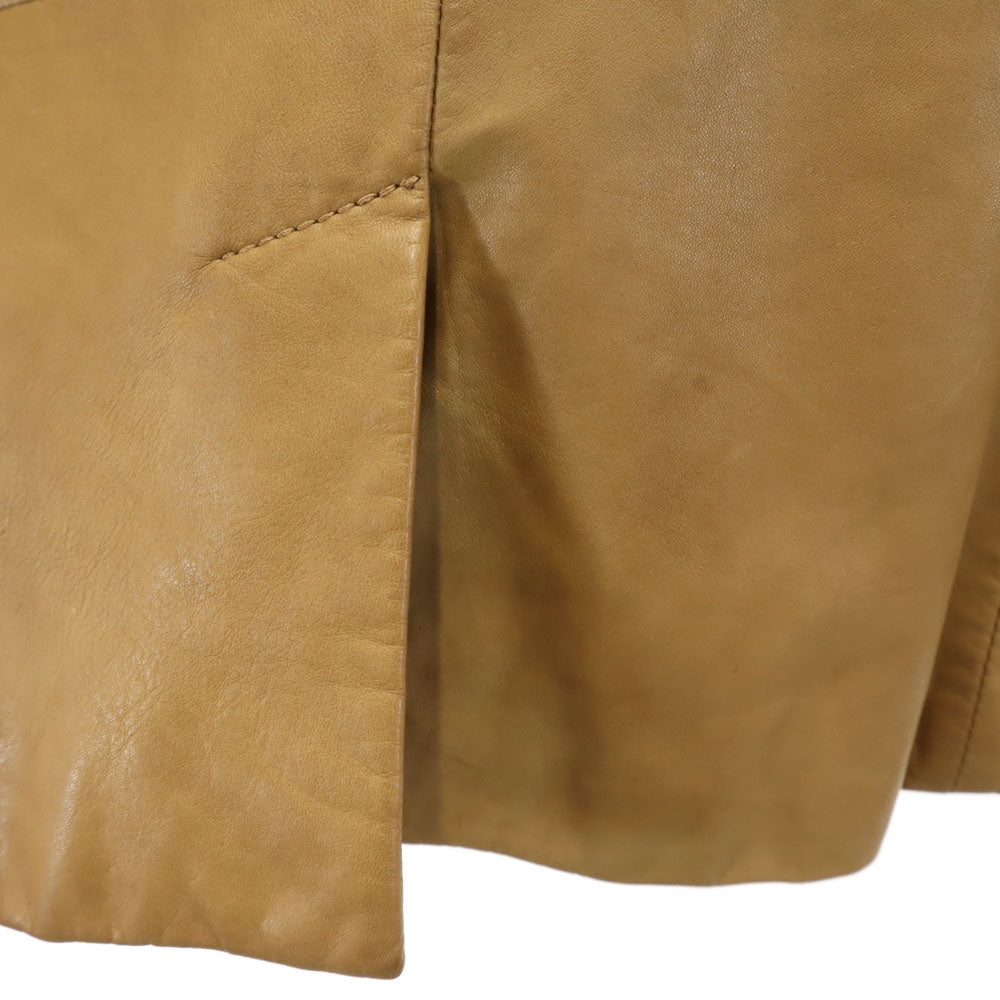 WEEKEND MaxMara ウィークエンドマックスマーラ イタリア製 本革 レザージャケット 42 ブラウン系 レディース