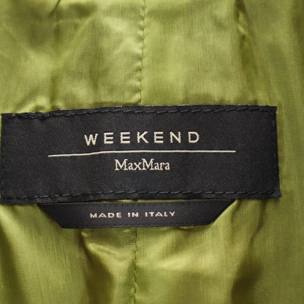 WEEKEND MaxMara ウィークエンドマックスマーラ イタリア製 本革 レザージャケット 42 ブラウン系 レディース