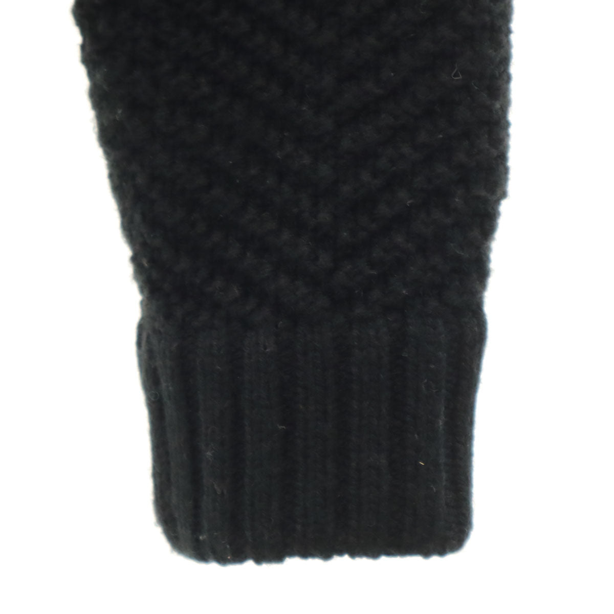 ARMANI EXCHANGE アルマーニエクスチェンジ フェイクムートン切替 ニットジャケット XS ブラック メンズ