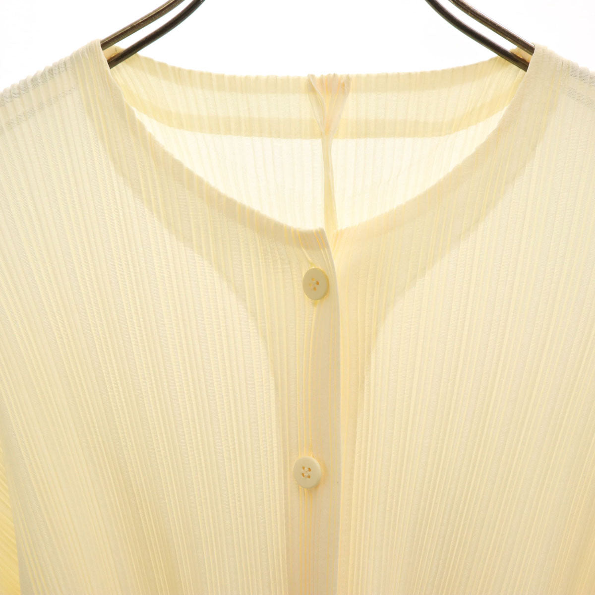 PLEATS PLEASE プリーツプリーズ 日本製 長袖 プリーツ ブラウス 3 ベージュ レディース