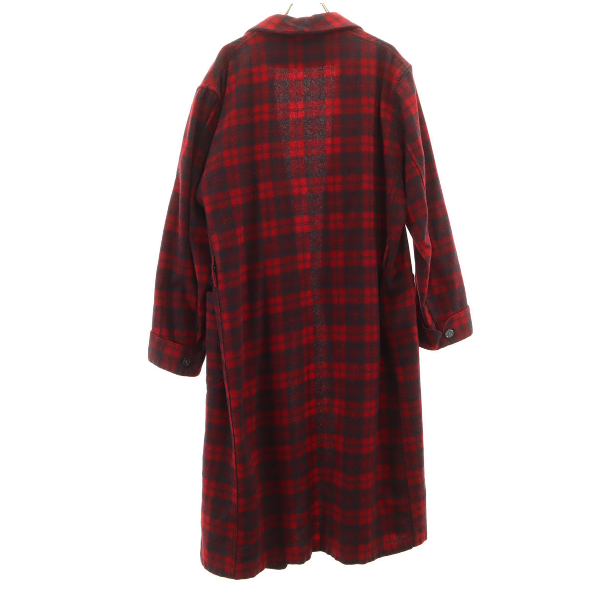 PENDLETON ペンドルトン 70s ヴィンテージ チェック柄 ショールカラー ガウンコート L レッド メンズ