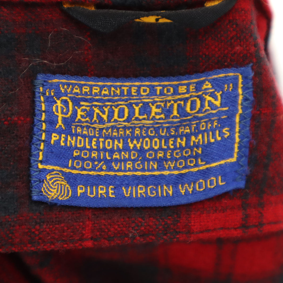 PENDLETON ペンドルトン 70s ヴィンテージ チェック柄 ショールカラー ガウンコート L レッド メンズ
