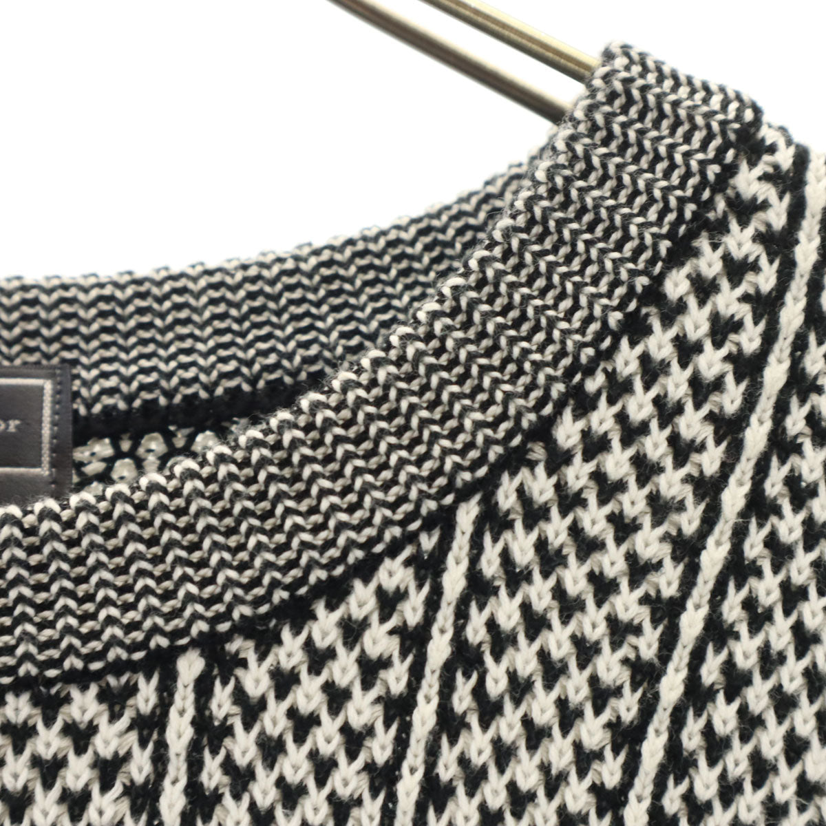 Christian Dior MONSIEUR クリスチャンディオール ムッシュ 90s オールド ストライプ柄 長袖 セーター M ホワイト ニット メンズ