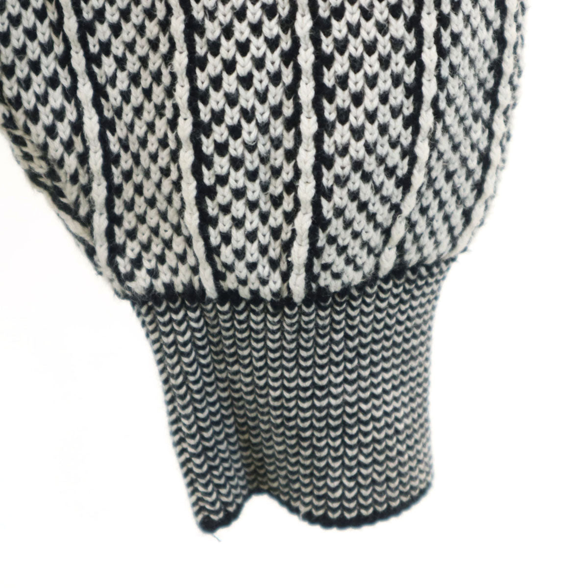 Christian Dior MONSIEUR クリスチャンディオール ムッシュ 90s オールド ストライプ柄 長袖 セーター M ホワイト ニット メンズ