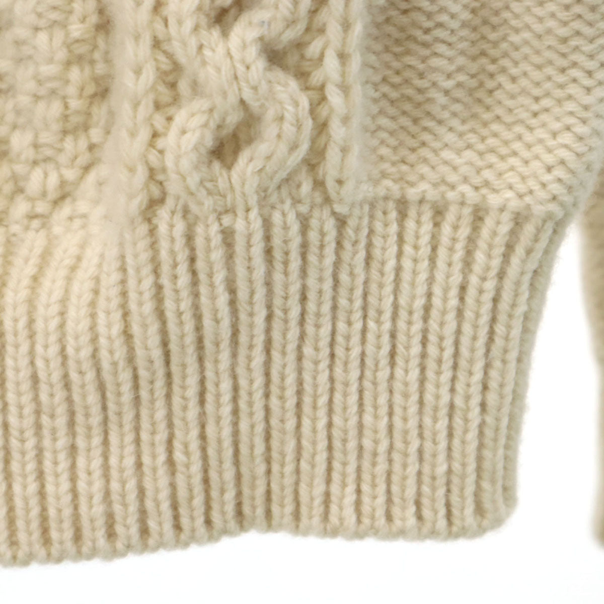 Alexander McQueen アレキサンダーマックイーン イタリア製 長袖 フィッシャーマン セーター S ベージュ アランニット メンズ