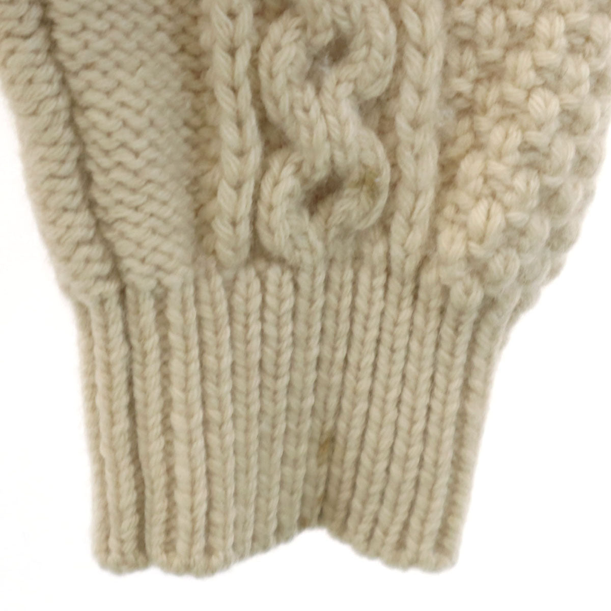 Alexander McQueen アレキサンダーマックイーン イタリア製 長袖 フィッシャーマン セーター S ベージュ アランニット メンズ