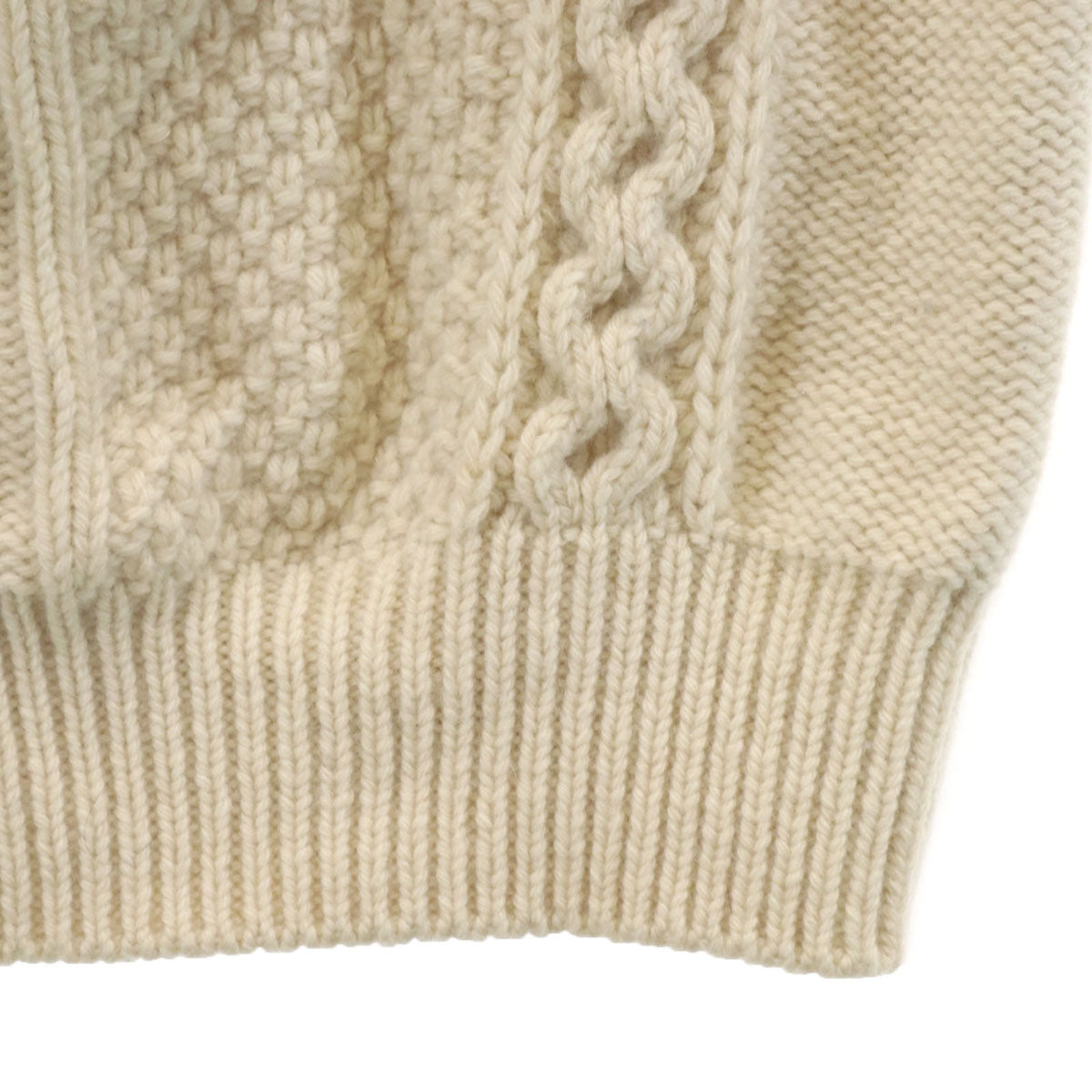 Alexander McQueen アレキサンダーマックイーン イタリア製 長袖 フィッシャーマン セーター S ベージュ アランニット メンズ