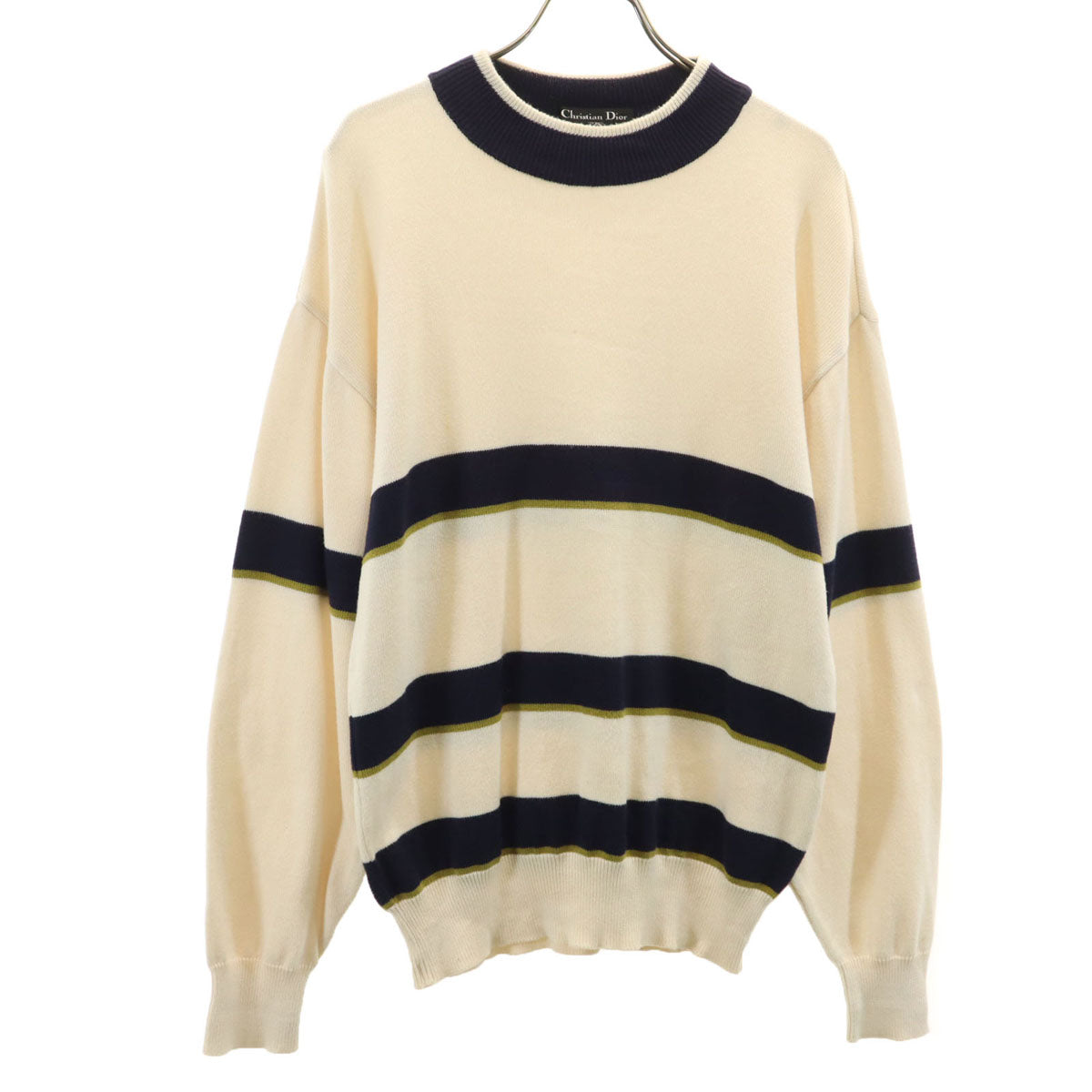 Christian Dior SPORTS クリスチャンディオールスポーツ 90s オールド 長袖 ニット M アイボリー セーター メンズ