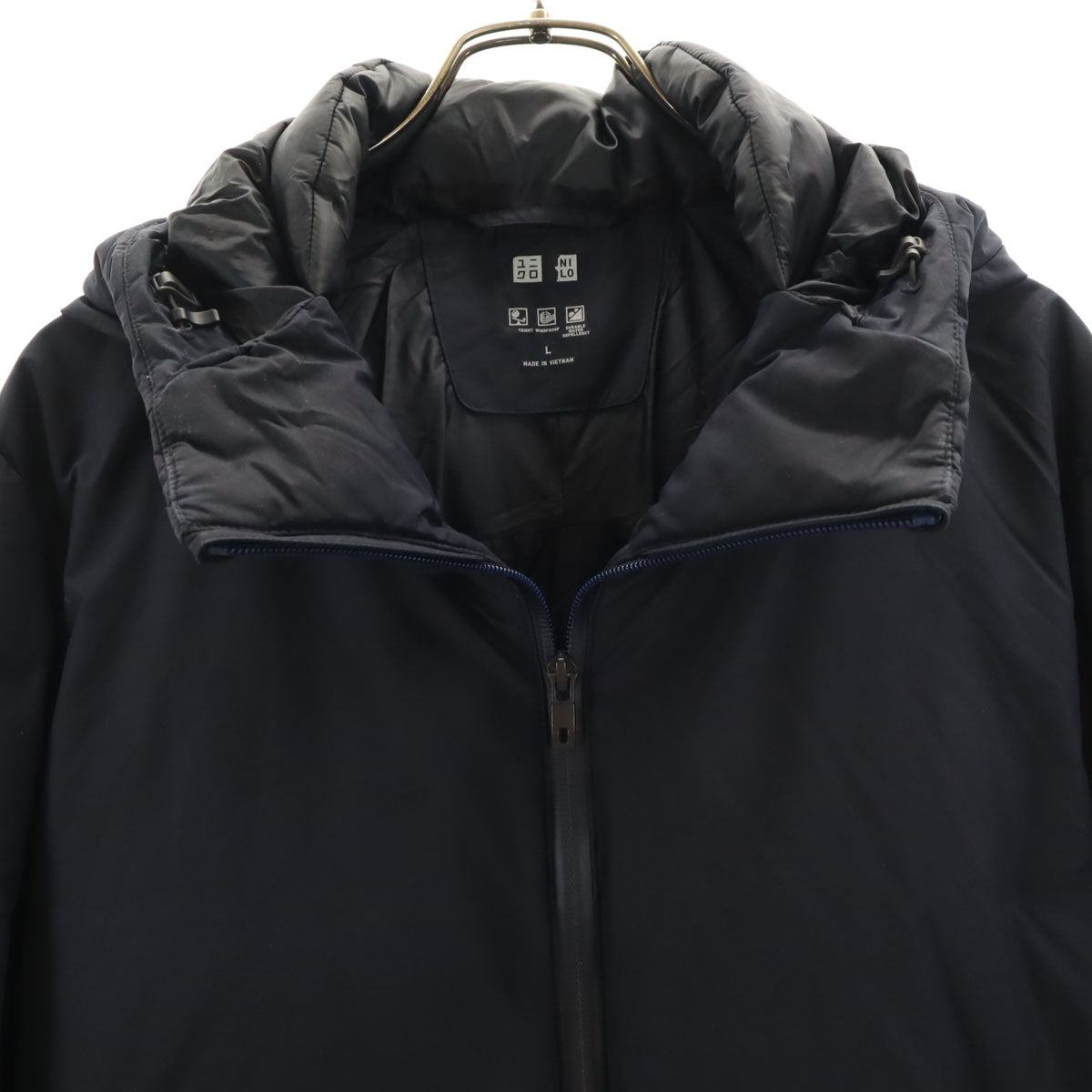 UNIQLO ユニクロ シームレス ダウンパーカー L ネイビー メンズ