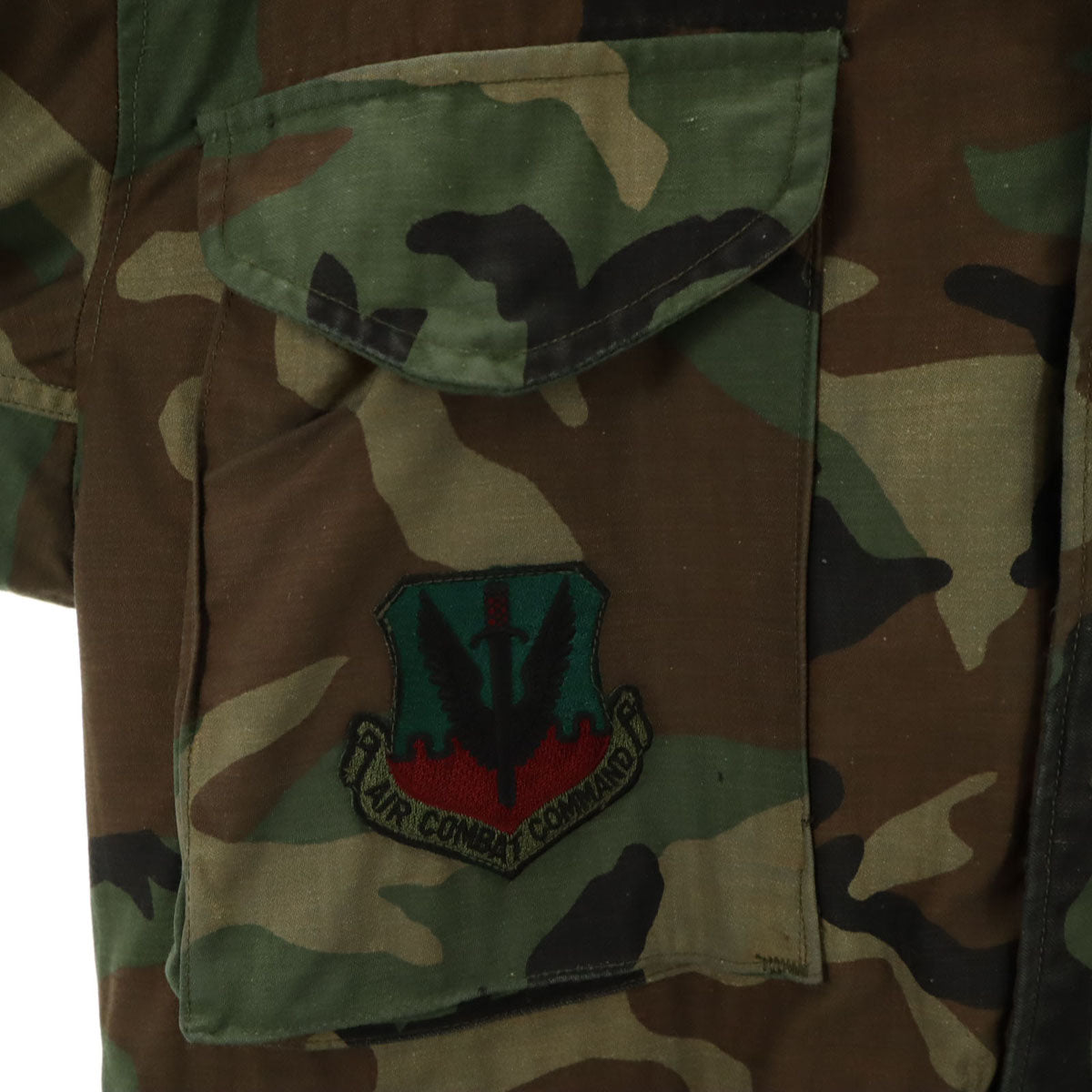 US ARMY アメリカ軍 80s DLA ヴィンテージ ウッドランドカモ M-65 フィールドジャケット M カーキ ライナー付き ミリタリー メンズ