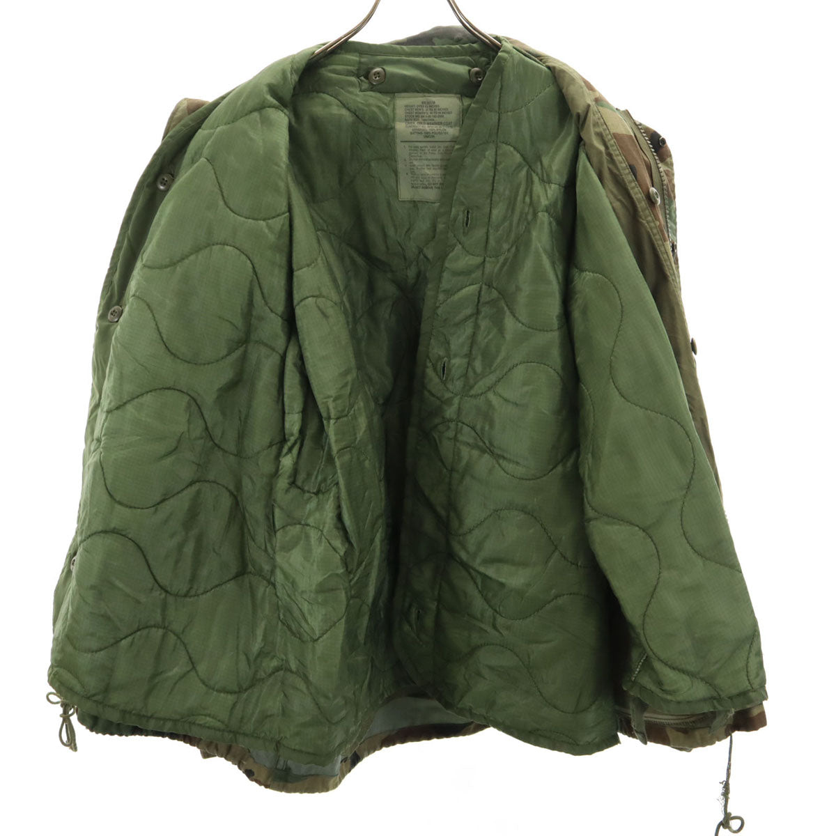 US ARMY アメリカ軍 80s DLA ヴィンテージ ウッドランドカモ M-65 フィールドジャケット M カーキ ライナー付き ミリタリー メンズ