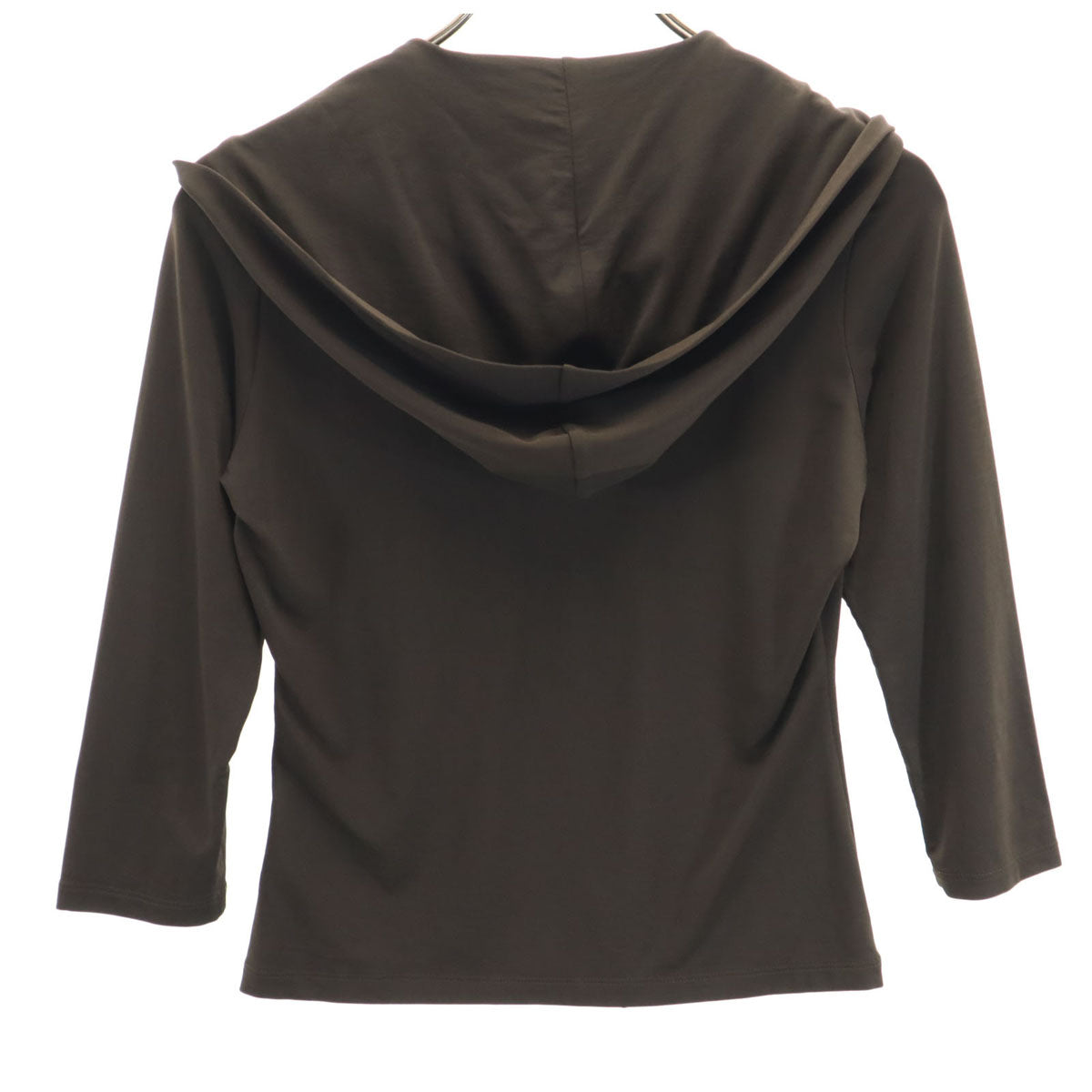 FOXEY NEW YORK フォクシーニューヨーク 日本製 長袖 ジップアップ カットソー ブラウン フーディー レディース