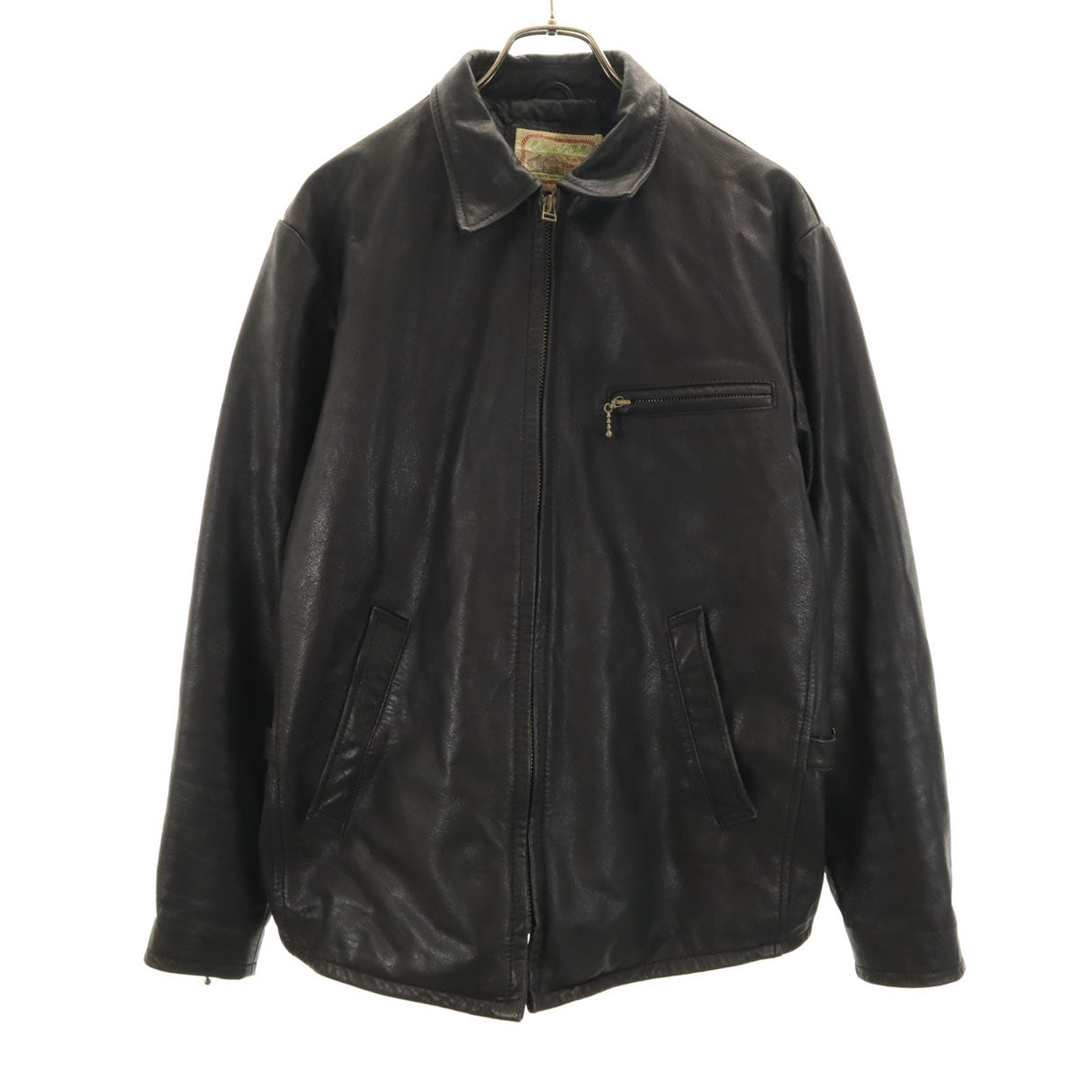 Canyon de Chelly キャニオン デ シェリー 牛革 レザージャケット L ブラック 中綿 ライダース メンズ