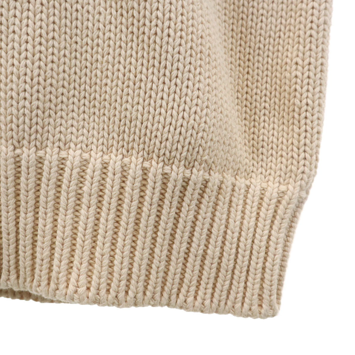 BALENCIAGA バレンシアガ イタリア製 長袖 UNIFIT BBロゴエンブロイダリー ニット XS ベージュ セーター メンズ