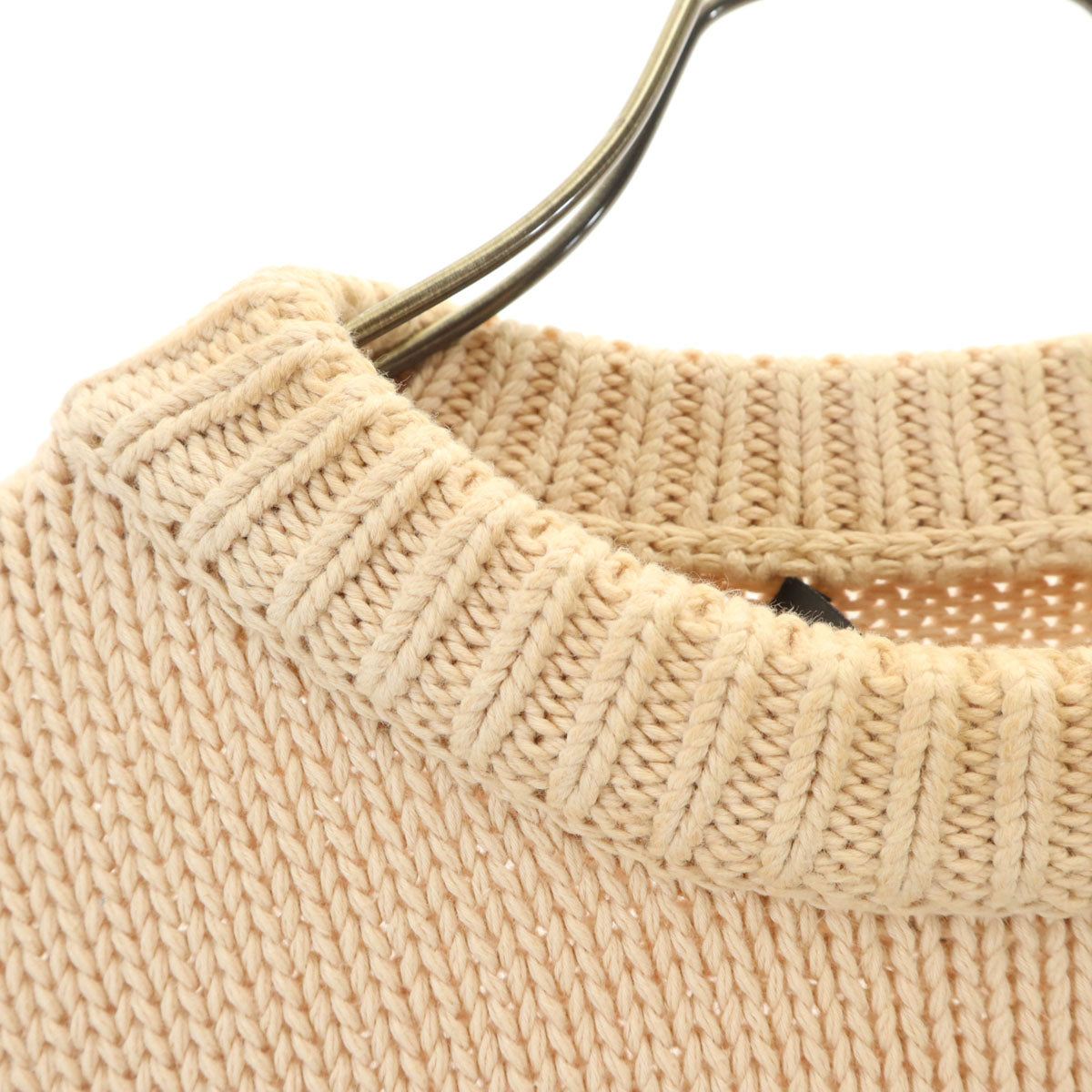 BALENCIAGA バレンシアガ イタリア製 長袖 UNIFIT BBロゴエンブロイダリー ニット XS ベージュ セーター メンズ