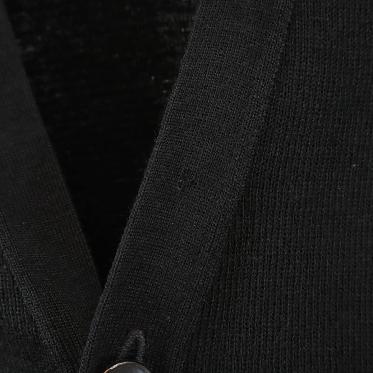 Burberrys バーバリーズ 90s 英国製 オールド 長袖 コマンド Vネック ニットカーディガン L ブラック エルボーパッチ メンズ