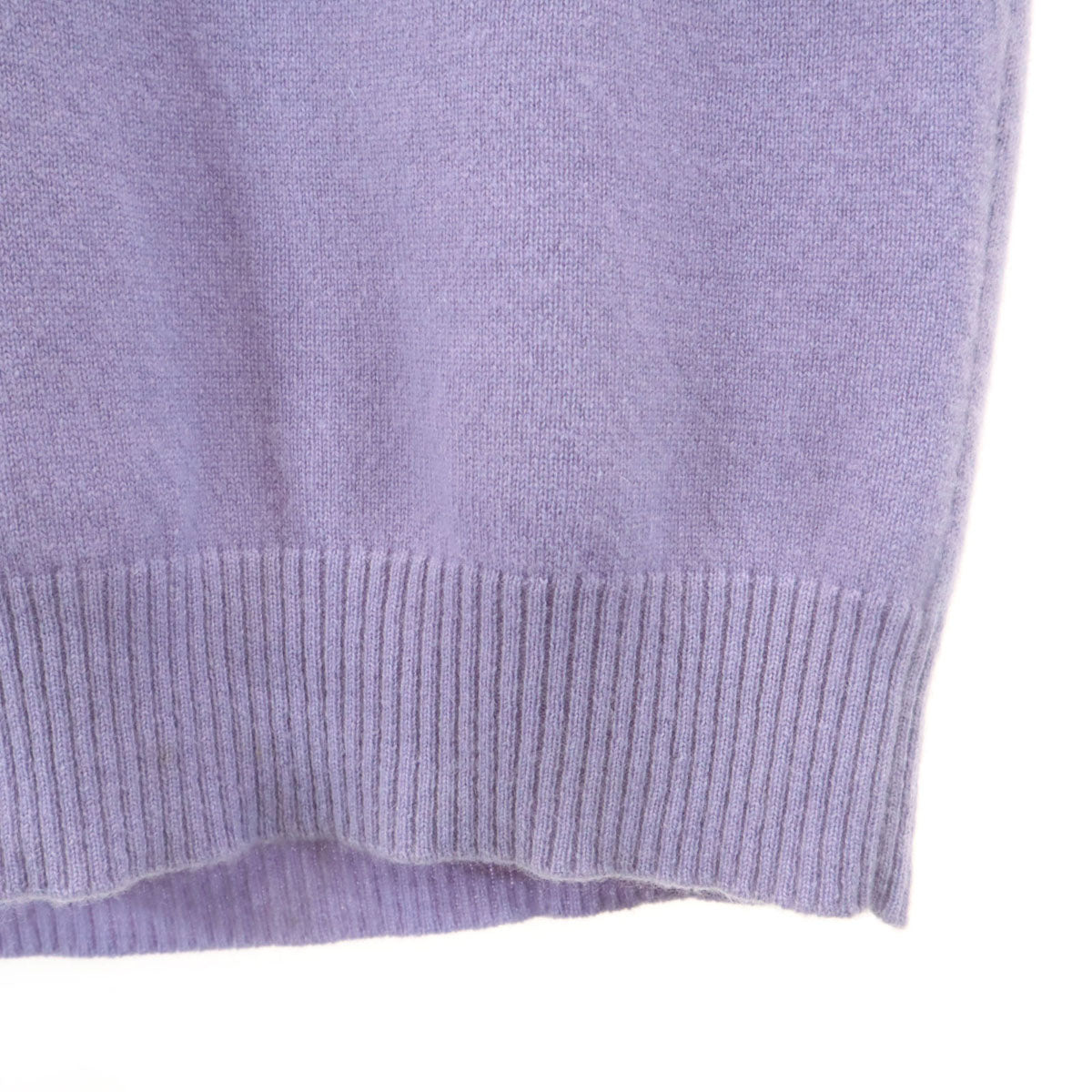 HERMES エルメス イタリア製 カシミヤ100％ 長袖 ハーフジップ ニット L ラベンダー セーター メンズ