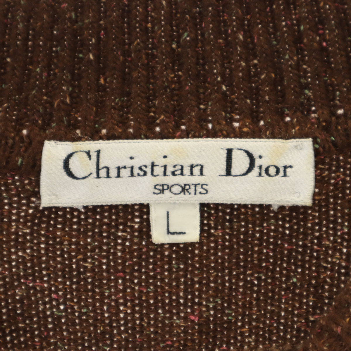 Christian Dior SPORTS クリスチャンディオールスポーツ 90s オールド 長袖 セーター L ブラウン ニット メンズ